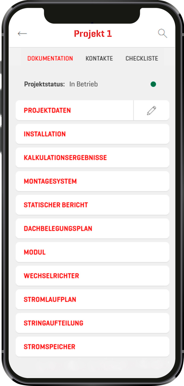 App für Daten und Dokumente